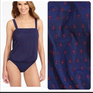 New! Miraclesuit Talbots - Breezy Anchor One Piece